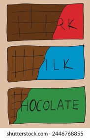 Outline illustration vector image of a chocolate.
Hand drawn artwork of a chocolate.
Simple cute original logo.
Hand drawn vector illustration for posters.