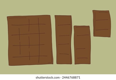 Outline illustration vector image of a chocolate.
Hand drawn artwork of a chocolate.
Simple cute original logo.
Hand drawn vector illustration for posters.