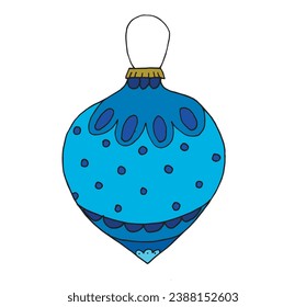 Outline illustration vector image of a Christmas decoration balls
Hand drawn artwork of a christmas decoration. 
Simple original logo.
Hand drawn vector illustration for posters, cards, t-shirts.
