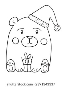 Outline illustration vector image of a Christmas teddy.
Hand drawn artwork of a xmas teddy bear.
Simple cute original logo.
Hand drawn vector illustration for posters, cards, t-shirts.