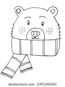 Outline illustration vector image of a Christmas teddy.
Hand drawn artwork of a xmas teddy bear.
Simple cute original logo.
Hand drawn vector illustration for posters, cards, t-shirts.