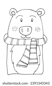 Outline illustration vector image of a Christmas teddy.
Hand drawn artwork of a xmas teddy bear.
Simple cute original logo.
Hand drawn vector illustration for posters, cards, t-shirts.