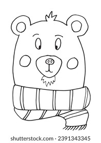Outline illustration vector image of a Christmas teddy.
Hand drawn artwork of a xmas teddy bear.
Simple cute original logo.
Hand drawn vector illustration for posters, cards, t-shirts.