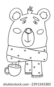 Outline illustration vector image of a Christmas teddy.
Hand drawn artwork of a xmas teddy bear.
Simple cute original logo.
Hand drawn vector illustration for posters, cards, t-shirts.