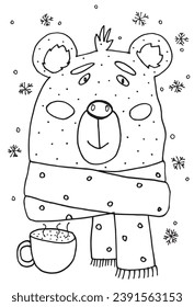 Outline illustration vector image of a Christmas teddy.
Hand drawn artwork of a xmas teddy bear.
Simple cute original logo.
Hand drawn vector illustration for posters, cards, t-shirts.
