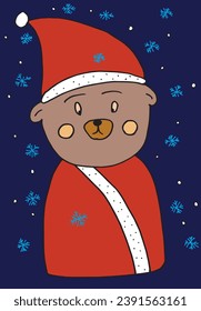 Outline illustration vector image of a Christmas teddy.
Hand drawn artwork of a xmas teddy bear.
Simple cute original logo.
Hand drawn vector illustration for posters, cards, t-shirts.