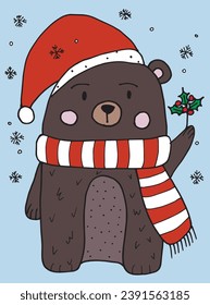 Ilustración de esquema de imagen vectorial de un peluche navideño.
Dibujo a mano de un oso de peluche de Navidad.
Simple y lindo logo original.
Ilustración vectorial dibujada a mano para afiches, tarjetas, camisetas.