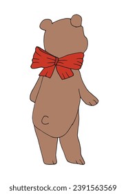 Umfassende Illustration, Vektorbild eines Weihnachtsteddy.
Handgezeichnete Kunstwerke eines Weihnachtsbären.
Einfaches, niedliches Originallogo.
Handgezeichnete Vektorgrafik für Poster, Karten, T-Shirts.