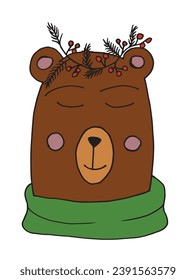 Outline illustration vector image of a Christmas teddy.
Hand drawn artwork of a xmas teddy bear.
Simple cute original logo.
Hand drawn vector illustration for posters, cards, t-shirts.