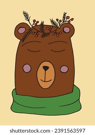 Outline illustration vector image of a Christmas teddy.
Hand drawn artwork of a xmas teddy bear.
Simple cute original logo.
Hand drawn vector illustration for posters, cards, t-shirts.