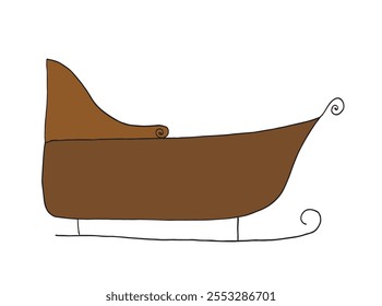 Outline illustration vector image of a Christmas sleign.
Hand drawn artwork of a Christmas sleigh.
Simple cute original logo.
Hand drawn vector illustration for posters.