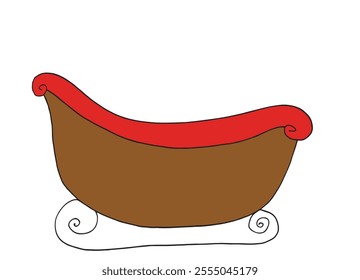 Outline illustration vector image of a Christmas sleigh.
Hand drawn artwork of a Christmas sleigh.
Simple cute original logo.
Hand drawn vector illustration for posters.