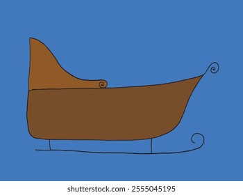 Outline illustration vector image of a Christmas sleigh.
Hand drawn artwork of a Christmas sleigh.
Simple cute original logo.
Hand drawn vector illustration for posters.