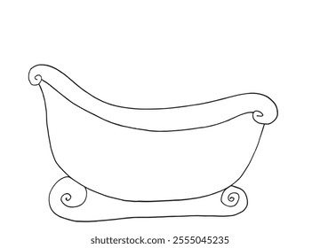 Outline illustration vector image of a Christmas sleigh.
Hand drawn artwork of a Christmas sleigh.
Simple cute original logo.
Hand drawn vector illustration for posters.