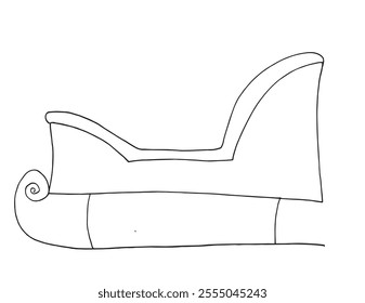 Outline illustration vector image of a Christmas sleigh.
Hand drawn artwork of a Christmas sleigh.
Simple cute original logo.
Hand drawn vector illustration for posters.