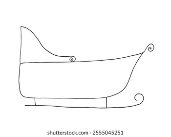 Outline illustration vector image of a Christmas sleigh.
Hand drawn artwork of a Christmas sleigh.
Simple cute original logo.
Hand drawn vector illustration for posters.