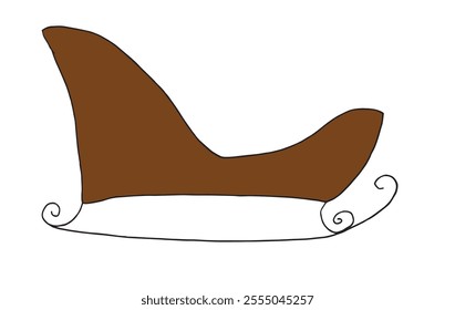 Outline illustration vector image of a Christmas sleigh.
Hand drawn artwork of a Christmas sleigh.
Simple cute original logo.
Hand drawn vector illustration for posters.