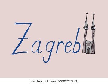 Outline illustration vector image of a cities name.
Hand drawn artwork of cities logos. 
Simple cute original logo.
Hand drawn vector illustration for posters, cards, t-shirts.