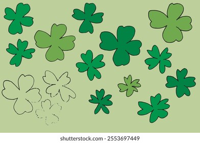 Outline illustration vector image of a clover.
Hand drawn artwork of a clover.
Simple cute original logo.
Hand drawn vector illustration for posters.