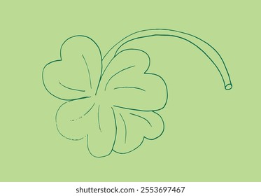 Outline illustration vector image of a clover.
Hand drawn artwork of a clover.
Simple cute original logo.
Hand drawn vector illustration for posters.