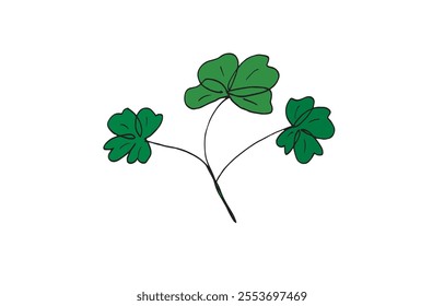 Outline illustration vector image of a clover.
Hand drawn artwork of a clover.
Simple cute original logo.
Hand drawn vector illustration for posters.