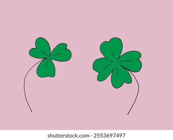 Outline illustration vector image of a clover.
Hand drawn artwork of a clover.
Simple cute original logo.
Hand drawn vector illustration for posters.