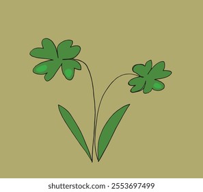 Outline illustration vector image of a clover.
Hand drawn artwork of a clover.
Simple cute original logo.
Hand drawn vector illustration for posters.