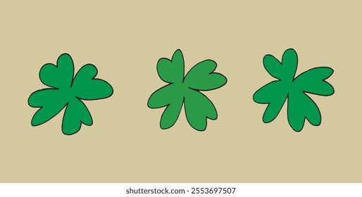 Outline illustration vector image of a clover.
Hand drawn artwork of a clover.
Simple cute original logo.
Hand drawn vector illustration for posters.