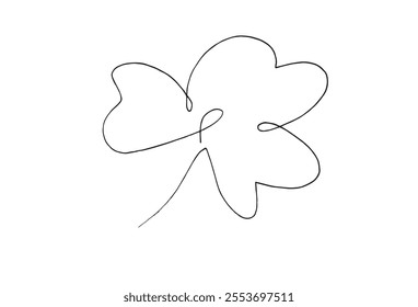 Outline illustration vector image of a clover.
Hand drawn artwork of a clover.
Simple cute original logo.
Hand drawn vector illustration for posters.