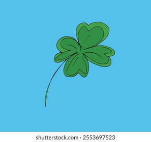 Outline illustration vector image of a clover.
Hand drawn artwork of a clover.
Simple cute original logo.
Hand drawn vector illustration for posters.