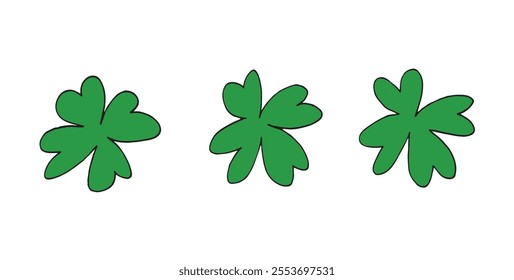 Outline illustration vector image of a clover.
Hand drawn artwork of a clover.
Simple cute original logo.
Hand drawn vector illustration for posters.