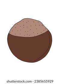 Outline illustration vector image of a cookie.
Hand drawn artwork. 
Simple cute original logo.
Hand drawn vector illustration for posters, cards, t-shirts.