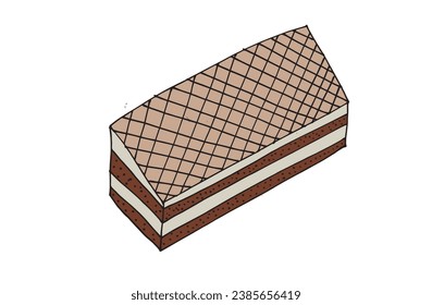 Outline illustration vector image of a cookie.
Hand drawn artwork. 
Simple cute original logo.
Hand drawn vector illustration for posters, cards, t-shirts.