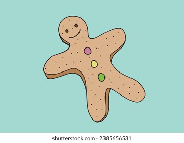Outline illustration vector image of a cookie.
Hand drawn artwork. 
Simple cute original logo.
Hand drawn vector illustration for posters, cards, t-shirts.