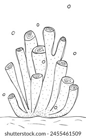 Outline illustration vector image of a coral.
Hand drawn artwork of a coral.
Simple cute original logo.
Hand drawn vector illustration for posters.