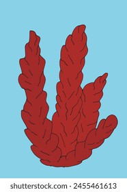 Ilustración de contorno Imagen de Vector de un coral.
Obra de arte dibujada a mano de un coral.
Simple lindo logotipo original.
Ilustración vectorial dibujada a mano para carteles.