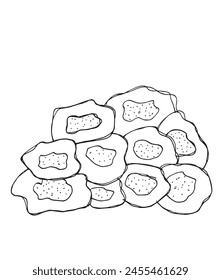 Outline illustration vector image of a coral.
Hand drawn artwork of a coral.
Simple cute original logo.
Hand drawn vector illustration for posters.