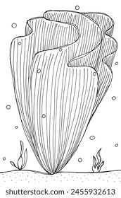 Outline illustration vector image of a coral.
Hand drawn artwork of a coral.
Simple cute original logo.
Hand drawn vector illustration for posters.