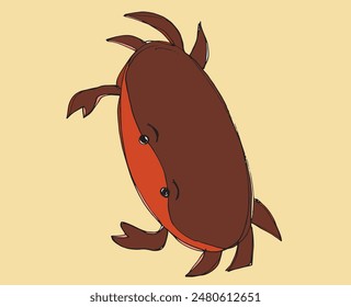 Outline illustration vector image of a crab.
Hand drawn artwork of a crab.
Simple cute original logo.
Hand drawn vector illustration for posters.