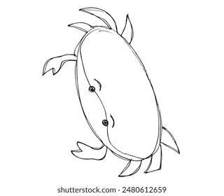 Outline illustration vector image of a crab.
Hand drawn artwork of a crab.
Simple cute original logo.
Hand drawn vector illustration for posters.