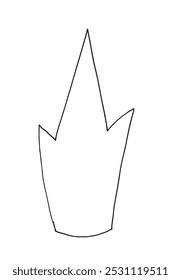 Outline illustration vector image of a crown.
Hand drawn artwork of a crown.
Simple cute original logo.
Hand drawn vector illustration for posters.