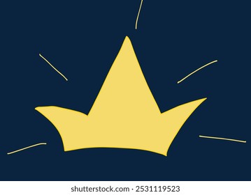 Outline illustration vector image of a crown.
Hand drawn artwork of a crown.
Simple cute original logo.
Hand drawn vector illustration for posters.