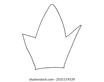 Outline illustration vector image of a crown.
Hand drawn artwork of a crown.
Simple cute original logo.
Hand drawn vector illustration for posters.