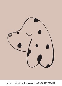 Ilustración de contorno de imagen vectorial de perro dálmata.
Dibujo a mano del logo de un perro dálmata.
Simple lindo logotipo original.
Dibujado a mano ilustración vectorial para carteles.