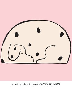 Outline illustration vector image of dalmatian dog.
Hand drawn artwork of a dalmatian dog logo.
Simple cute original logo.
Hand drawn vector illustration for posters.