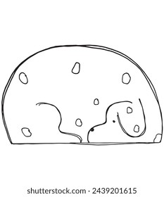 Umriss-Illustration Vektor-Bild des dalmatinischen Hundes.
Handgezeichnetes Kunstwerk eines dalmatinischen Hundelogos.
Einfaches, niedliches Original-Logo.
Handgezeichnete Vektor-Illustration für Poster.
