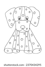 Ilustración de esquema de imagen vectorial de un perro.
Dibujar a mano obras de arte de un perro. 
Simple y lindo logo original.
Ilustración vectorial dibujada a mano para afiches, tarjetas, camisetas.
