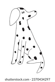 Outline illustration vector image of a dog.
Hand drawn artwork of a dog. 
Simple cute original logo.
Hand drawn vector illustration for posters, cards, t-shirts.