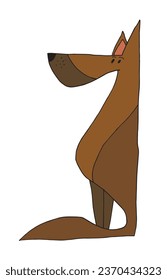Outline illustration vector image of a dog.
Hand drawn artwork of a dog. 
Simple cute original logo.
Hand drawn vector illustration for posters, cards, t-shirts.