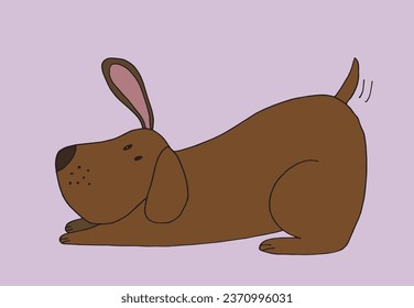 Outline illustration vector image of a dog.
Hand drawn artwork of a dog. 
Simple cute original logo.
Hand drawn vector illustration for posters, cards, t-shirts.